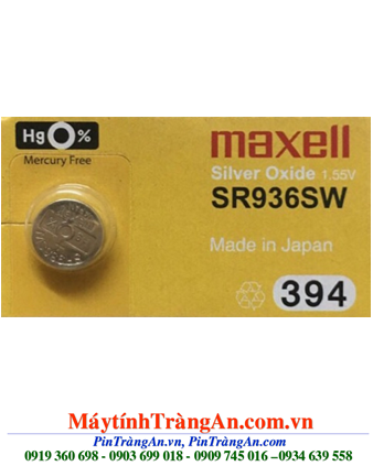 Maxell SR936SW-394; Pin đồng hồ 1.55v SIlver Oxide Maxell SR936SW-394